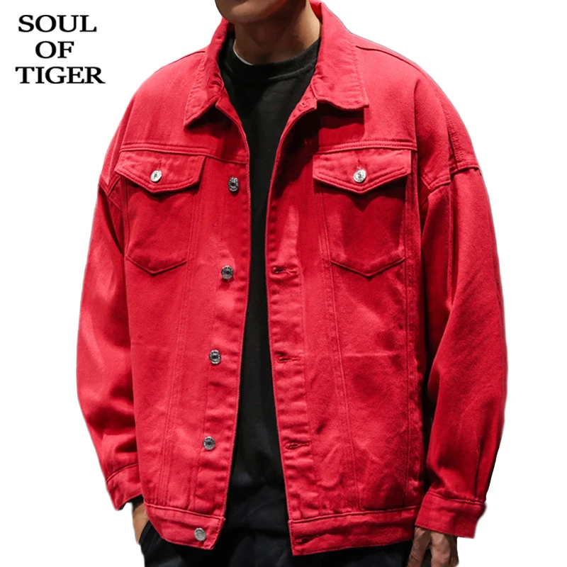 Куртка мужская джинсовая в стиле панк модная винтажная уличная одежда с принтом