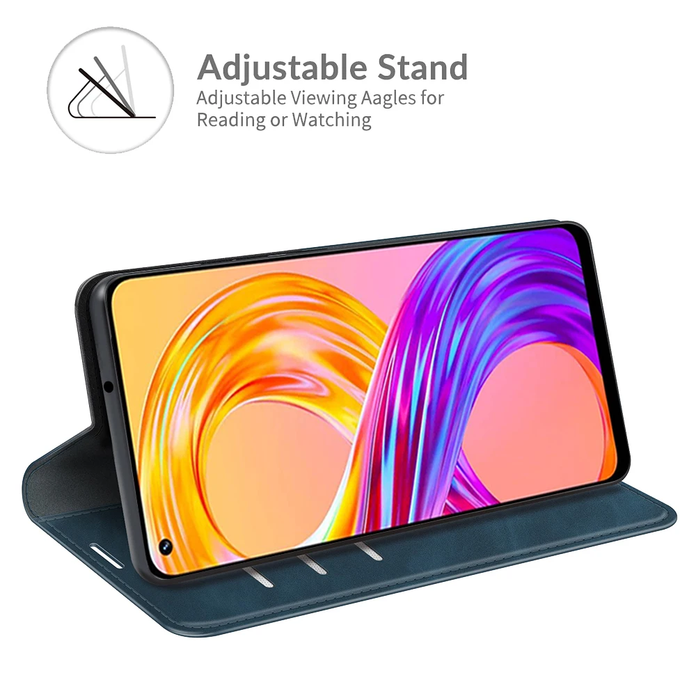 Кожаный чехол с автоматическим переключением для OPPO Realme 8 (4G VER. 3085 дюйма)