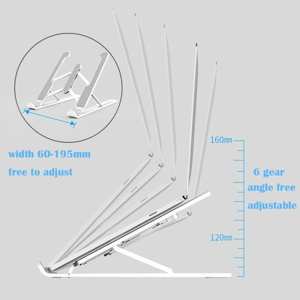 

Foldable Notebook Stand 6 Gear Adjustable Laptop Stand Support Base Computer Laptop Holder Cooling Bracket Riser Office Supplies