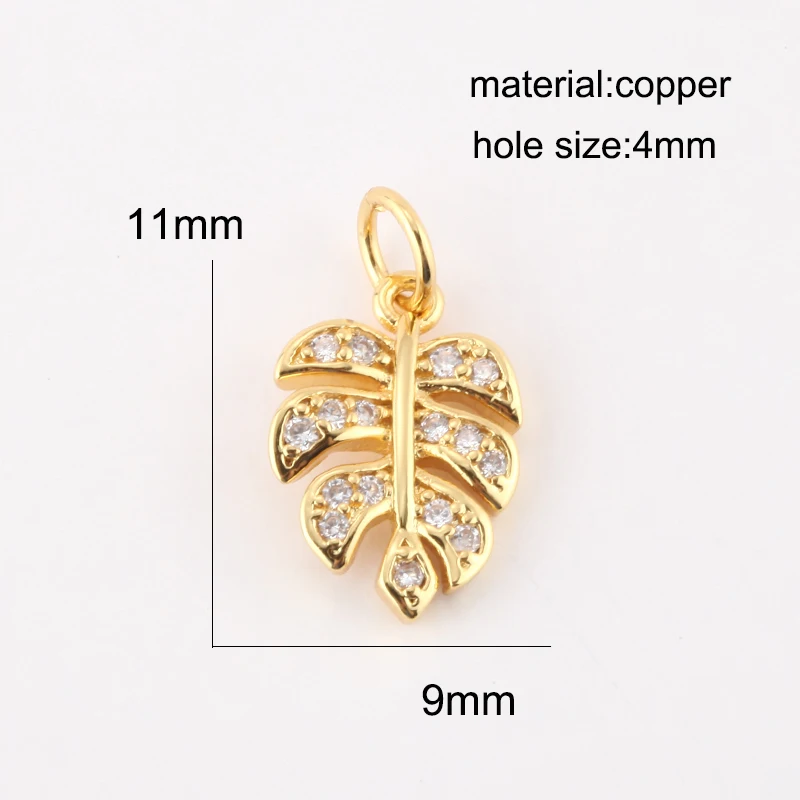 Шармы-Подвески для изготовления ювелирных изделий золотые цветы листья подвеска