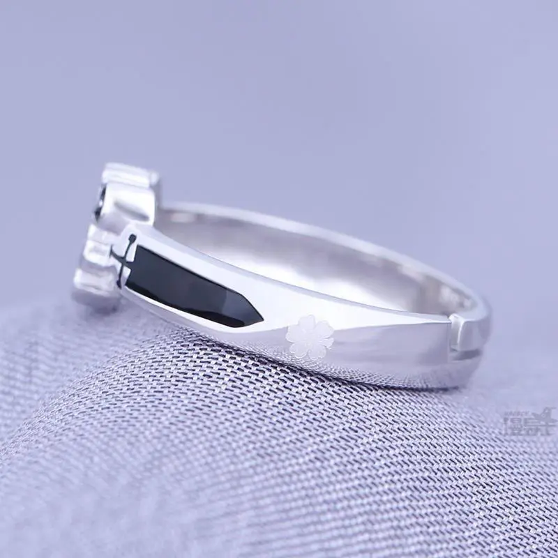 Black Clover Asta Cosplay Finger Ring Fashion Jewelry S925 Silver Rings Halloween Costume Accessories Props | Тематическая одежда
