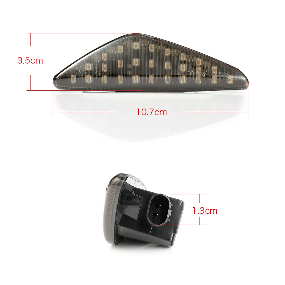 Пара светодиодной динамической Боковой габаритный фонарь поворота светильник