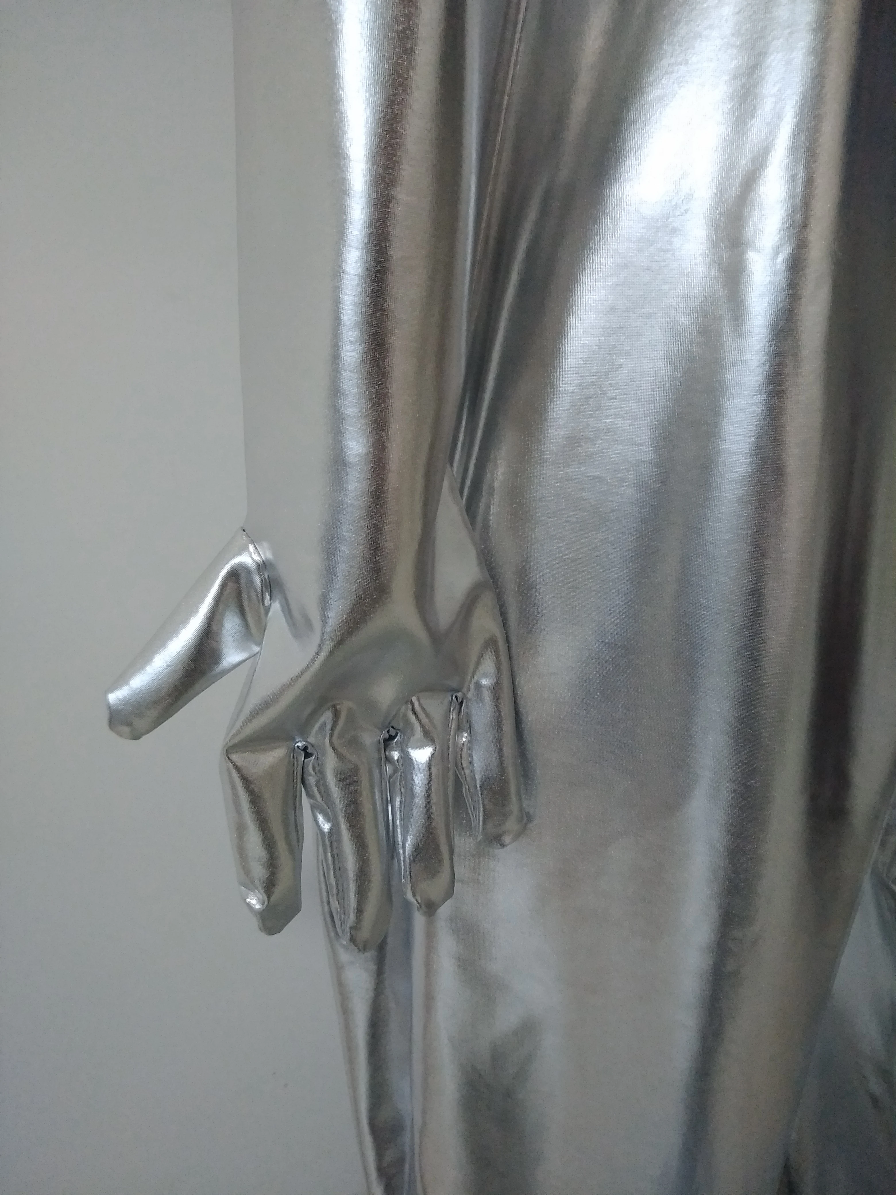 Комбинезон для взрослых большого размера серебристого цвета косплея