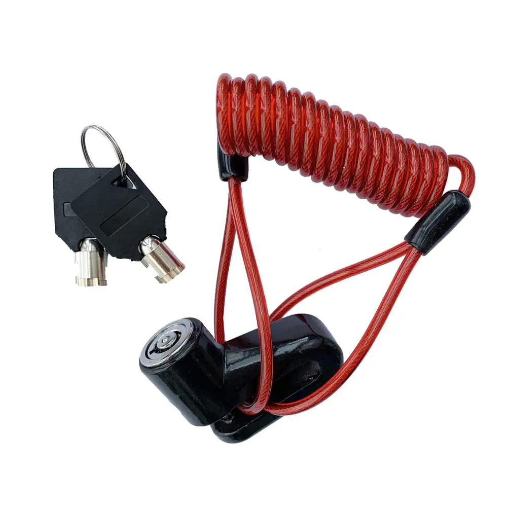 

Anti Theft Bike Brake Disc Lock For MTB Bicycle Motorcycle Electric Scooter Wheels Moto Security Safety Spring Rope Steel Wire