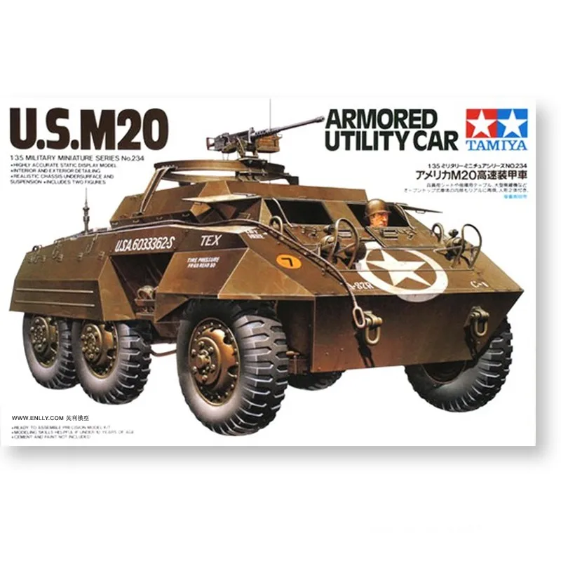 

Tamiya масштаб 35234 1/35 США M20 бронированный утилитарный автомобиль демонстрационная коллекционная игрушка пластиковая сборка набор строительн...