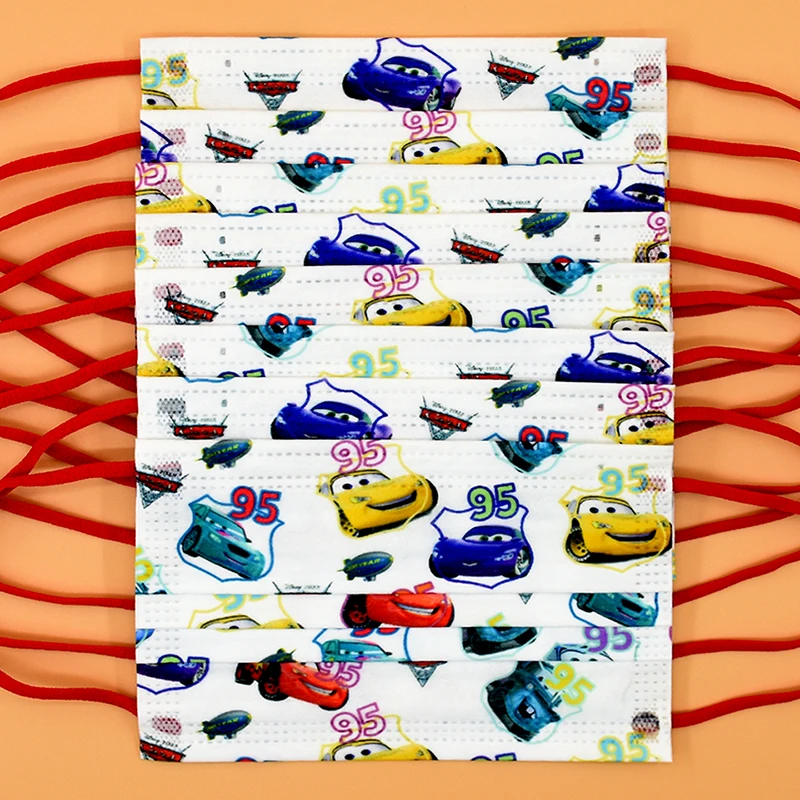 Одноразовая детская маска для мальчиков Мультяшные тачки из мультфильма герои