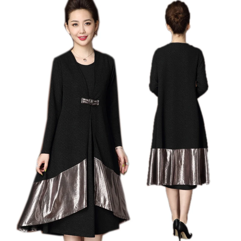 2019 осень среднего возраста дамы плюс размер Элегантное Длинное платье вечернее