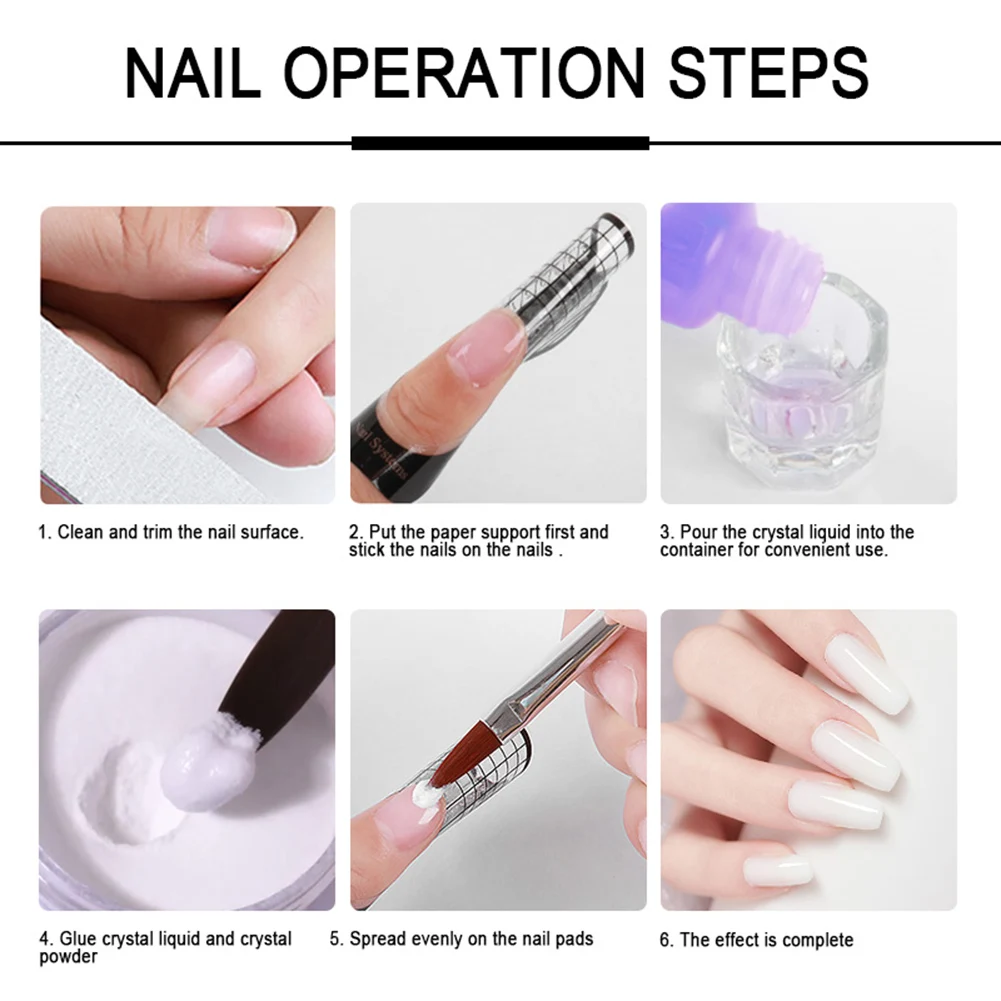 Nail Acrylic Powder and Liquid Monomer Nails Art Decoration For Manicure Set Kit Extension Carving Tips Tools | Красота и здоровье