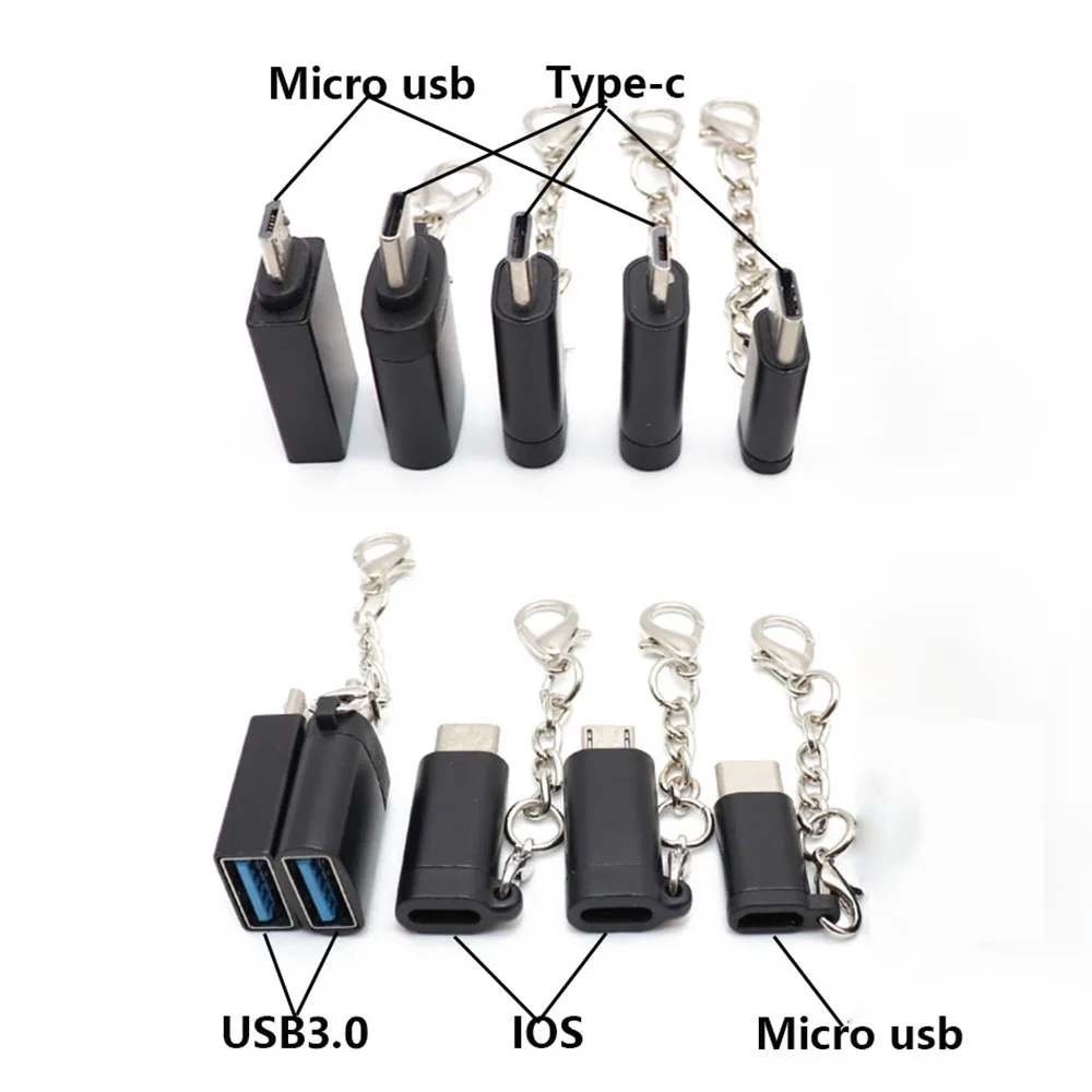 Micro USB для L 8 Pin/Type-c /usb3.0 адаптер зарядный кабель конвертер iPhone & Android Type-c зарядное