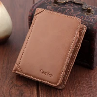 brand mens pu leather wallet with zipper man coin purse male credit card holder coin pockets for male fashion money clip