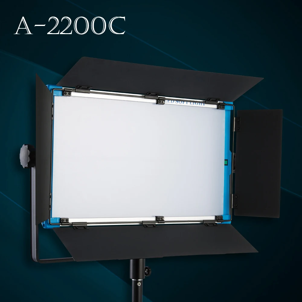 Yidoblo, A-2200C, с регулируемой яркостью, 140 Вт, RGB, 4 цвета, профессиональный светодиодный светильник, видео пленка, светодиодный светильник, панель с ЖК-экраном, приложение для телефона, дистанционное управление - Цвет: Single Light