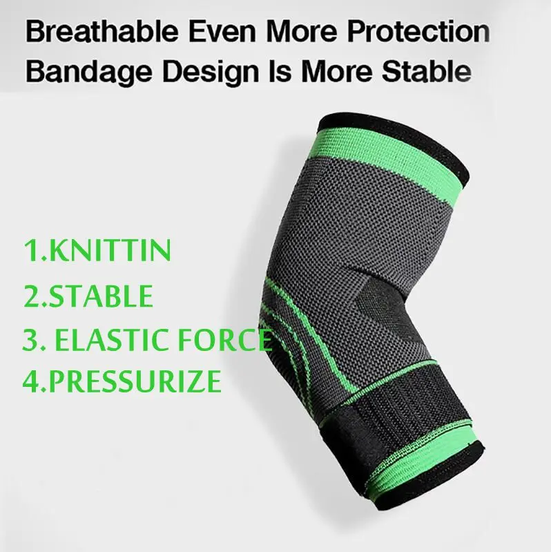 

1PCS Outdoor Sport Favors Adjustable Bandage Knee Pads Breathable Knitted Elbow Pads Adult Weightlifting Fitness Elbow Sleeves