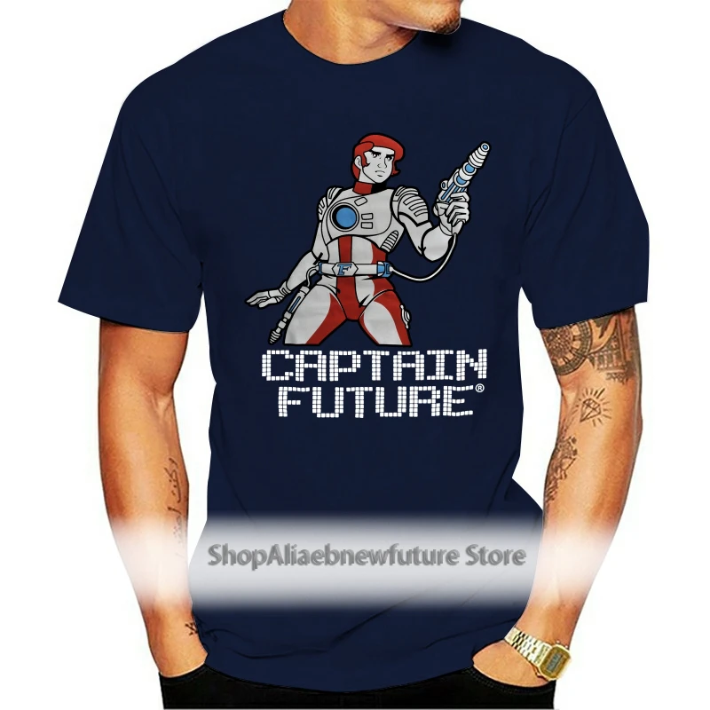 

New Captain Future T-Shirt Black And White Cool Colour Tee Shirt My 2