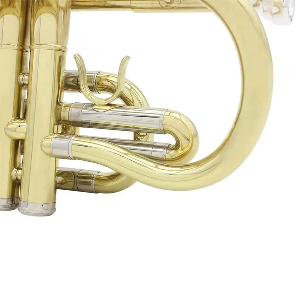 SLADE Профессиональный Золотой Bb cornet Silve ключ латунный инструмент с Чехол перчатки, Чистящая салфетка кисти