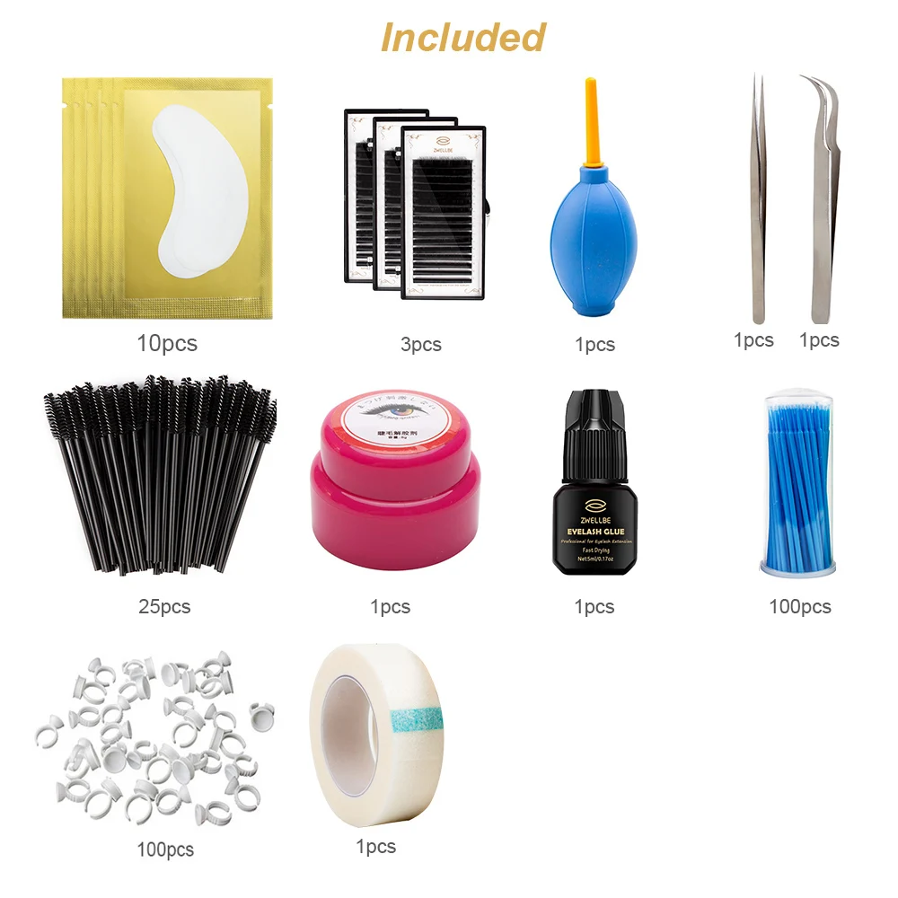 Набор для профессионального обучения накладным ресничкам набор прививания