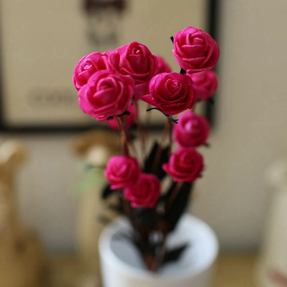 1 шт. 15 головок яркий цвет не выцветает искусственный цветок домашняя комната сад