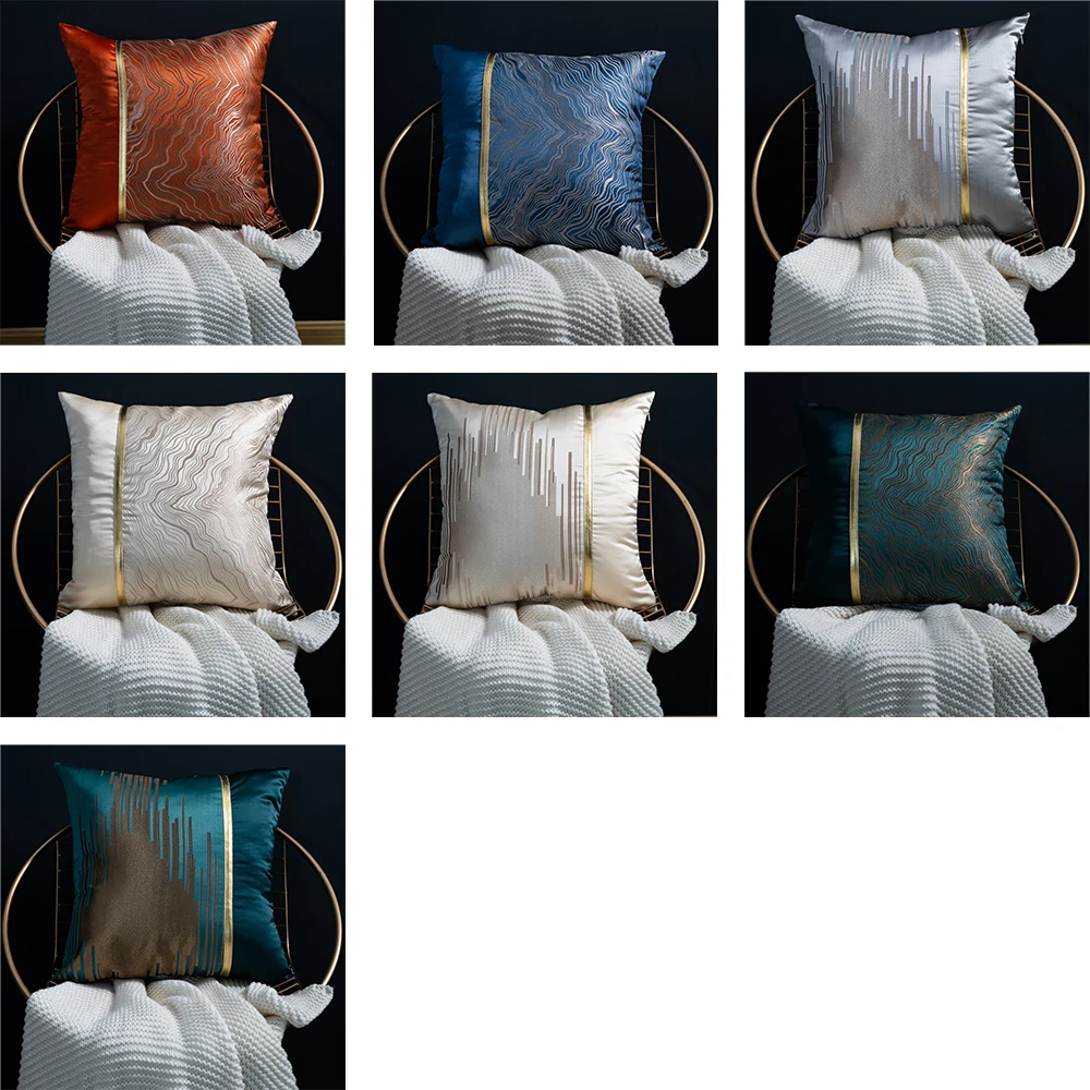 Northern Europe Simple Modern High Precision Jacquard Fabric Multi-Color Cushion Cover for Home Bedroom Design Soft Decorations |