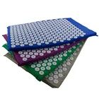 Коврик-массажер для акупрессуры, Эко-коврик с подушкой из натурального льна и хлопка для акупунктуры, для рефлексологического точечного массажа спины, массаж от стресса