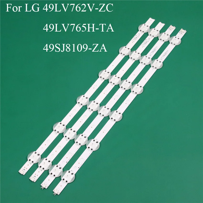 LED TV Illumination Part Replacement For LG 49LV762V-ZC 49LV765H-TA 49SJ8109-ZA LED Bar Backlight Strip Line Ruler V1749L1 2862A