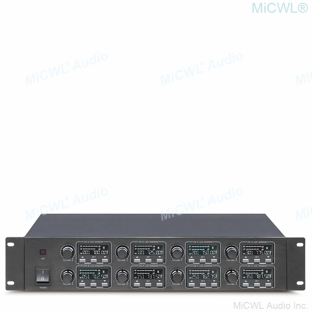 Беспроводная цифровая конференц-система High-end для переговорной комнаты с 8 настольными гусиными микрофонами и кнопкой отключения звука.