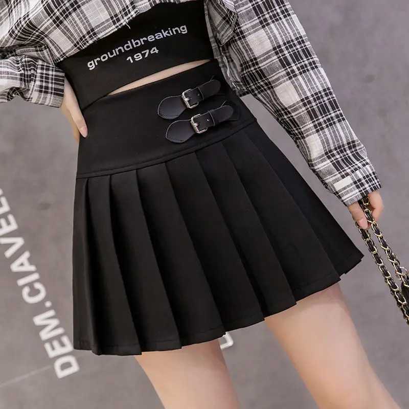 

mini Pleated Women Skirt girls Preppy Style High Waist Chic Stitching Pleated Skirts Summer Student Women Cute Sweet Girls Dance
