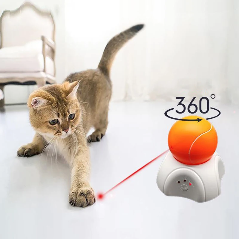 

Pet Cats Toys Interactive Kitten Toy Funny LED Lasering Tennis Ball Automatic Rotating Puppy Exercise Toy Pet Cat Supplies