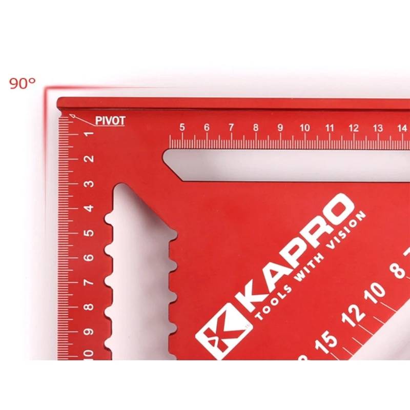 Треугольная линейка Kapro 7/12 дюймов утолщенная из алюминиевого сплава Swanson