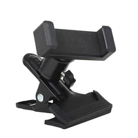 clip on phone holder musical instrument phone mount stand with 360 degree rotatable ball head for bass guitar