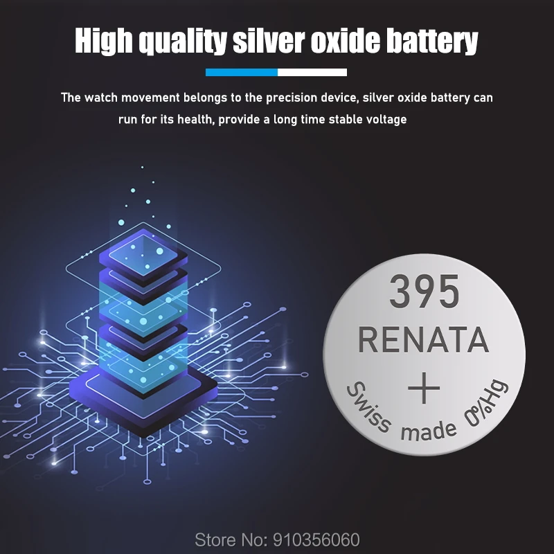 Оксид серебра Renata батарея для часов 395 SR927SW 927 1 55 V 100% оригинальный бренд renata |