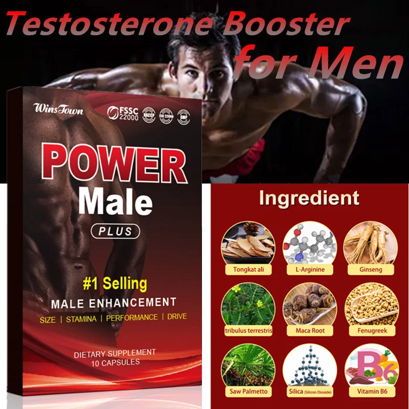 

Power Male Plus Enhancement Testosterone Booster for Men Strength Endurance Health Care