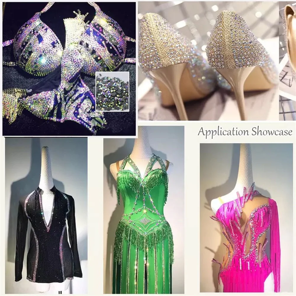 AAAA + лучшее качество кристально прозрачные стразы горячей фиксации DMC более