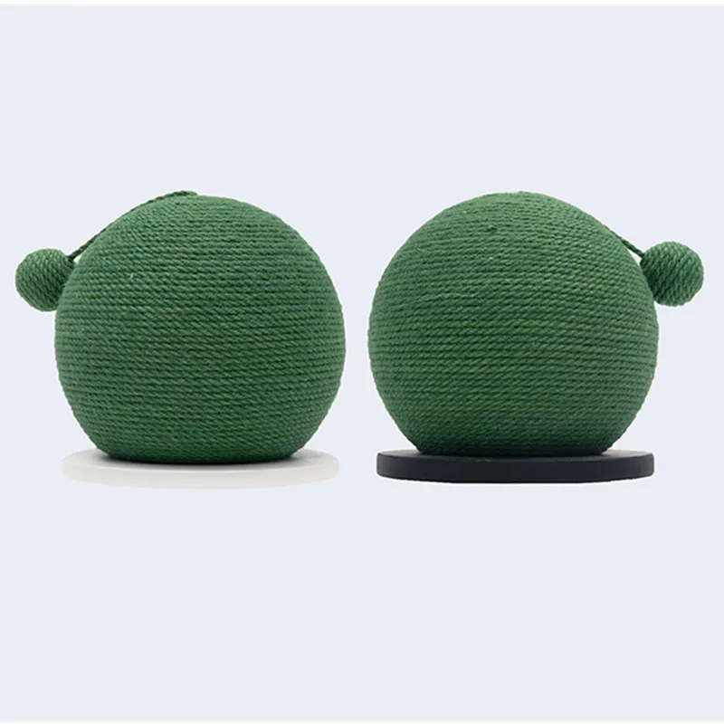 Woven Sisal Cat Scratch Cactus Ball with Wood Base Cats Board Grinding Nails Interactive Protecting Furniture Kitten Pad | Дом и сад