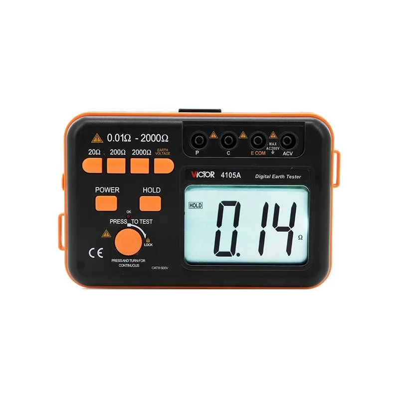 Megohmmeter 0 2000 Ом настоящий цифровой тестер земли VICI VC4105A Измеритель сопротивления