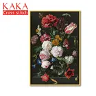 Наборы для вышивки крестиком, наборы для вышивки с напечатанным рисунком, 11ct-холст для домашнего декора, картина с цветами NCKF316