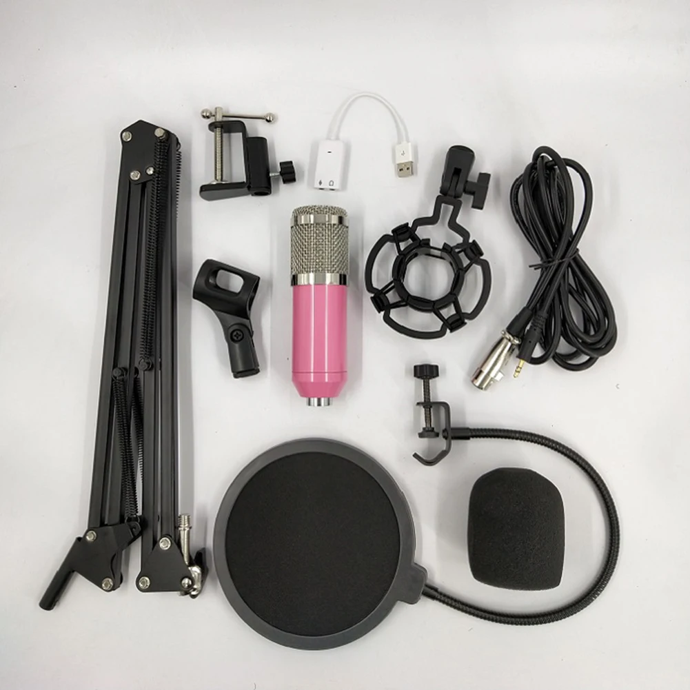 Компьютер пение проводной конденсаторный микрофон набор записи вокала голоса