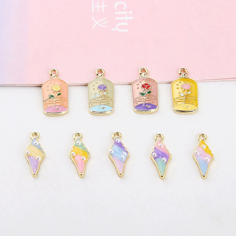 6 шт. серьги-капельки для мороженого конфетного цвета милые перламутровые серьги