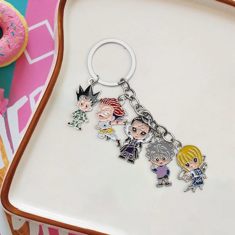 

Japanese Manga HUNTERxHUNTER Combination Keyring FREECSS Killua Zoldyck Kurapika Cartoon Keychain Car Men Women Jewelry