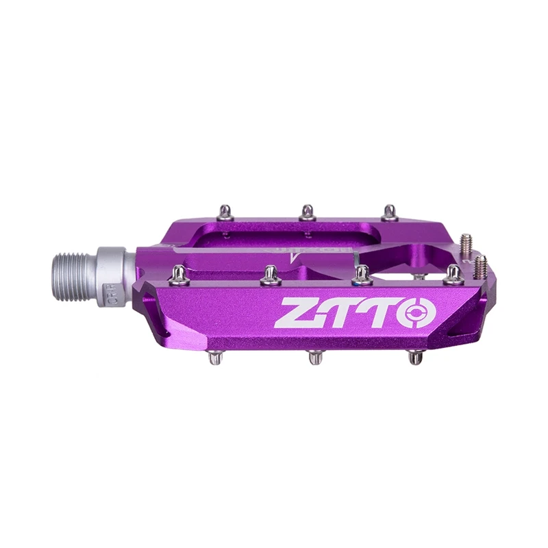 

ZTTO Bike Pedal Ultralight Aluminum Alloy Bicycle Pedal Flat DU Bearings Anti-Slip Bicycle Parts for MTB Road Bike Purple