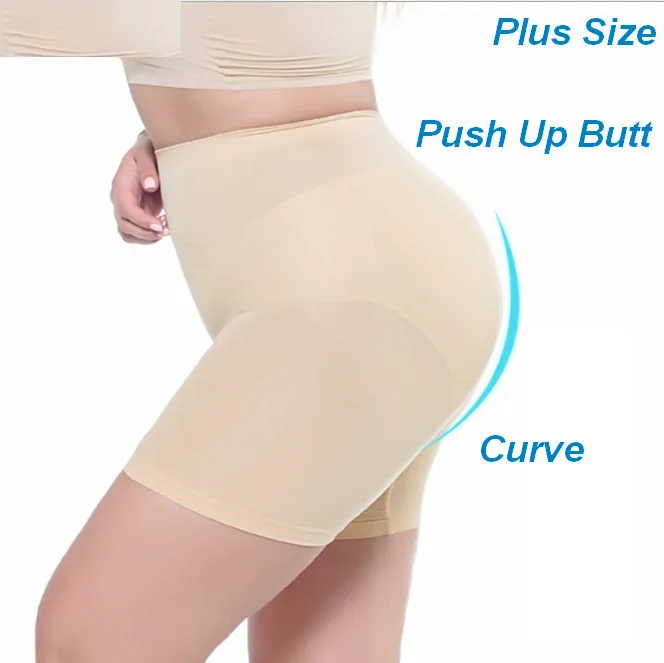 Пуш ап нижнее белье размера плюс с высокой талией защитные брюки супер
