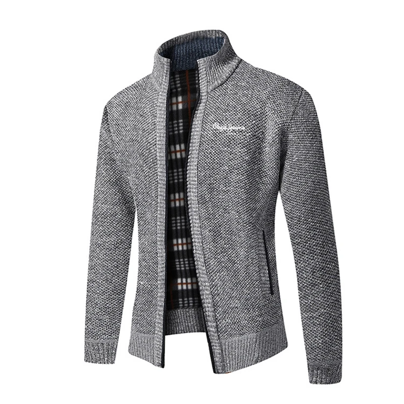

Autumn Winter Men's Sweater Coat Fashion Classic Zip Sweater Jackets Men Zipper Knitted Thick Coat Warm Casual Knitwear Cardigan