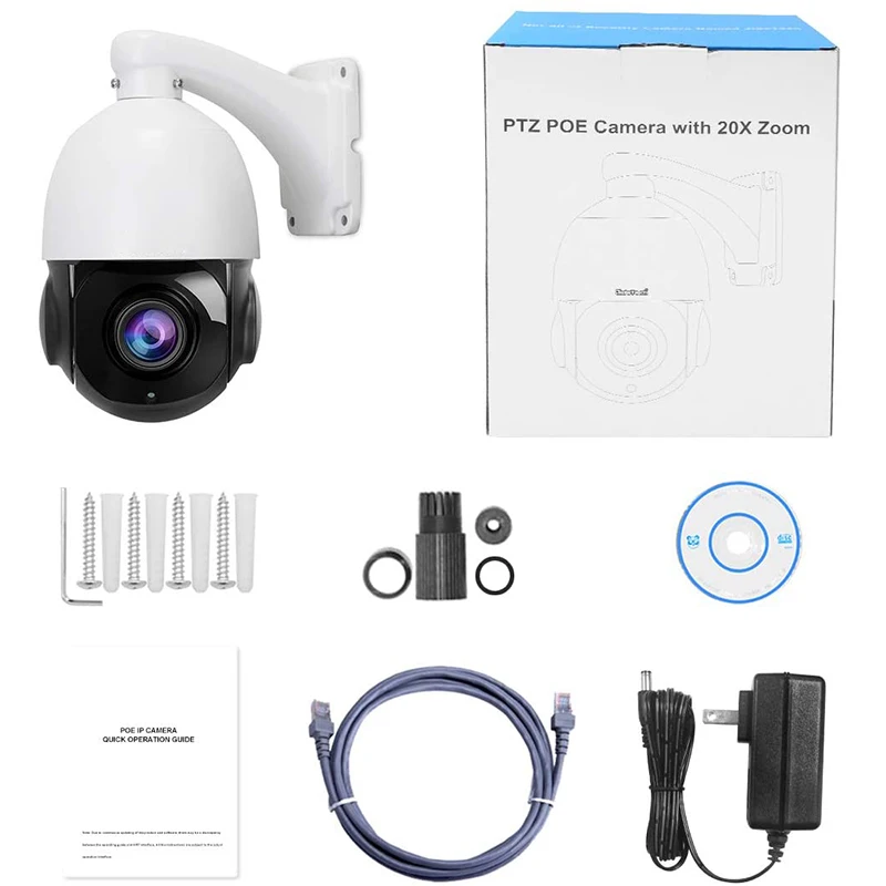 Скоростная купольная камера видеонаблюдения POE 100 м ИК видение 4K IP s WDR Defog 8 Мп 5 HD