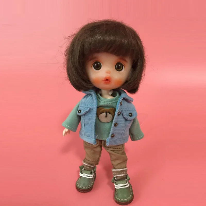 Ob11 детская одежда глина GSC BJD с длинным рукавом пальто брюки носки обувь Кукла
