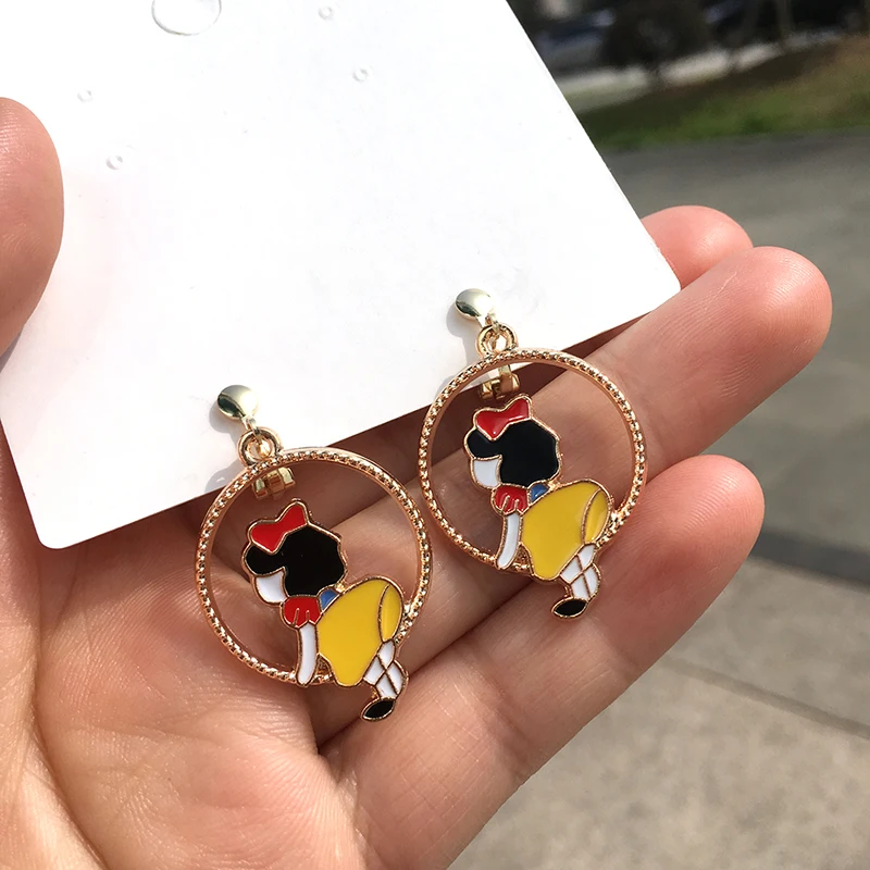 Мультяшные клипсы для принцесс серьги без отверстий ушей принцессы пирсинга