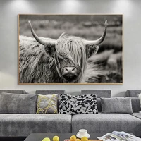 scottish highland catt cow yak animal poster wall art canvas paintings prints pictures on canvas home decoration room decor