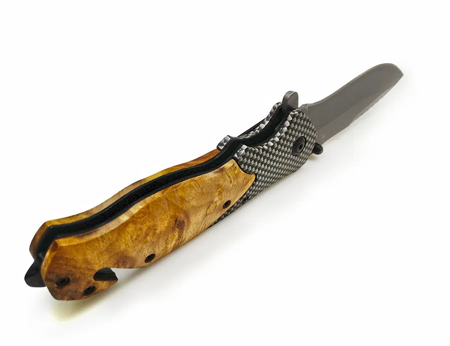 Складная деревянная ручка ножа тактические ножи выживания для кемпинга на