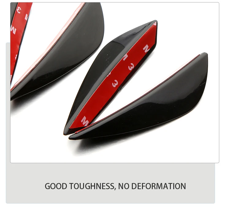 4PCS Car Front Bumper Lip Protector Rubber Rear Diffuser Car Spoiler Universal Carbon Fiber Splitter Protection Stickers Guard