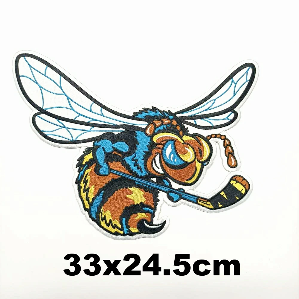 

Accessory large embroidery big bee animal cartoon patches for clothing AZ-3395