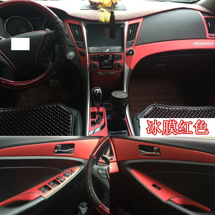 

Car Inner Panel Dashboard Gear Shift Full Stickers Cover Trim Decal For Hyundai Sonata 2011-2014 Car Styling