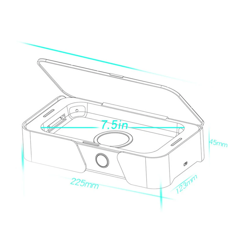 

Smart Phone UV Sanitizer Portable UV Light Cell Phone Sterilizer Cleaner Function Disinfector with USB Charging for iPhone Andro