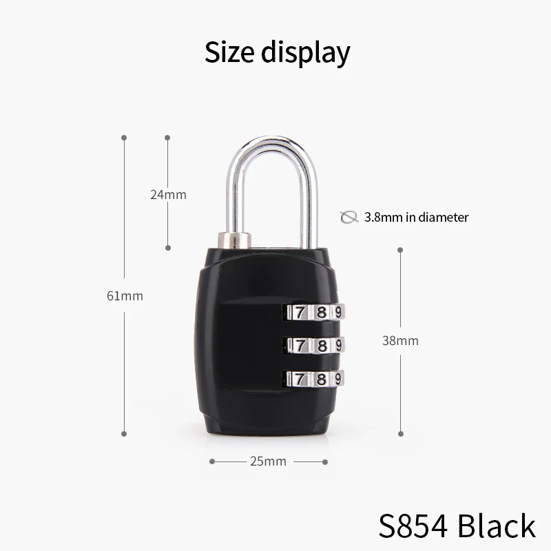 Outdoor travel anti-theft code locks Trolley travel luggage padlock accessories backpack drawer lock